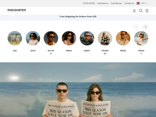 discountedsunglasses.co.uk screenshot
