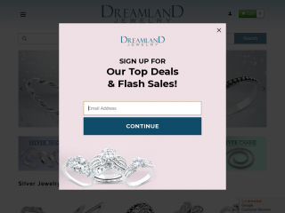 dreamlandjewelry.com screenshot