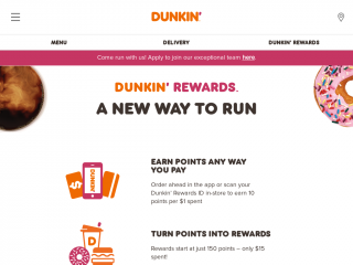 dunkindonuts.com screenshot