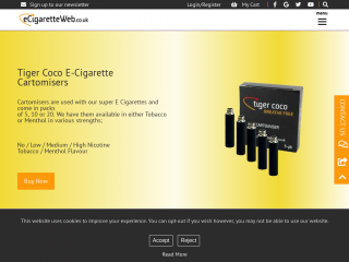 ecigaretteweb.co.uk screenshot