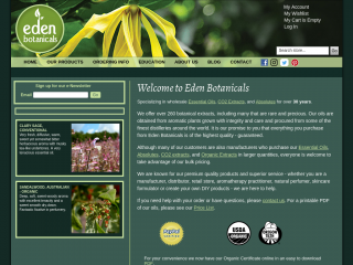 edenbotanicals.com screenshot