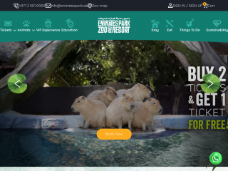 emiratesparkzooandresort.com screenshot