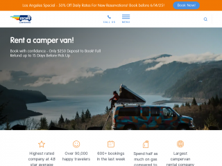 escapecampervans.com screenshot