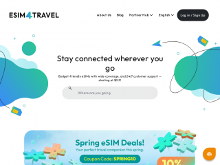 esim4travel.com screenshot