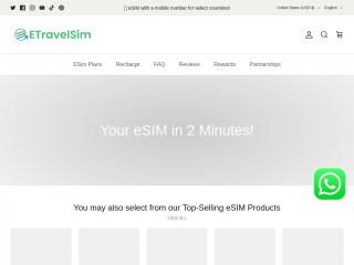 etravelsim.com screenshot