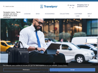 eu.travelpro.com screenshot