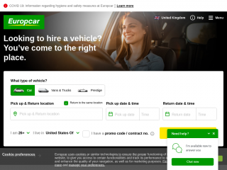 europcar.co.uk screenshot