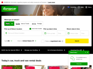 europcar.com.au screenshot