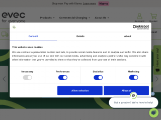 evec.co.uk screenshot