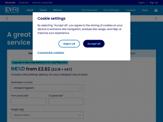 evri.com screenshot