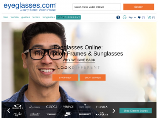eyeglasses.com screenshot