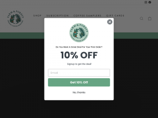 farmandforestcoffee.com screenshot
