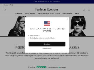 fashioneyewear.com screenshot
