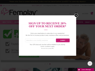 femplay.com.au screenshot