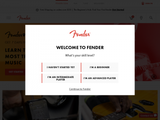 fender.com screenshot