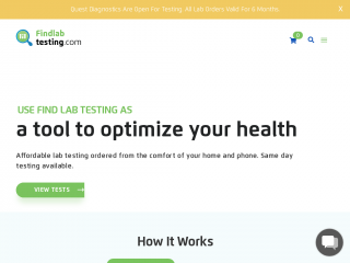 findlabtesting.com screenshot