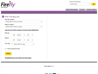 fireflycarrental.com screenshot