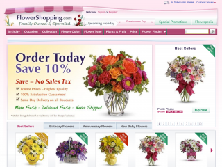 flowershopping.com screenshot
