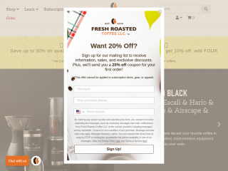 freshroastedcoffee.com screenshot