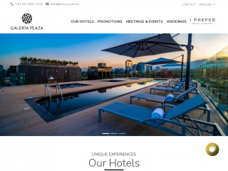 galeriaplazahotels.com.mx screenshot