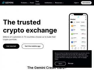 gemini.com screenshot