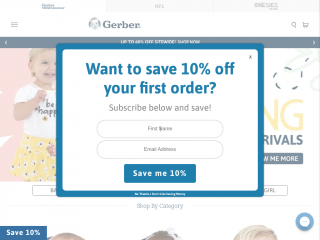 gerberchildrenswear.com screenshot
