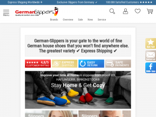 german-slippers.com screenshot