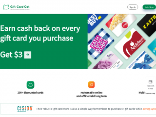 giftcardcat.com screenshot
