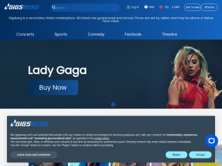 gigsberg.co.uk screenshot