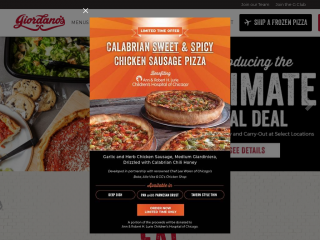 giordanos.com screenshot