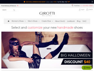girottishoes.com screenshot