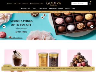 godiva.com screenshot