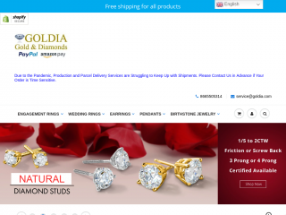 goldia.com screenshot