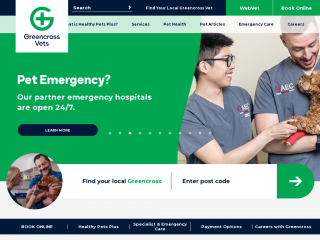 greencrossvets.com.au screenshot