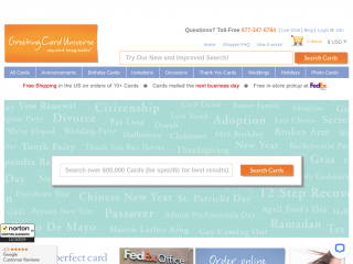 greetingcarduniverse.com screenshot