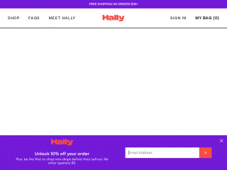 hallyhair.com screenshot