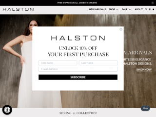 halston.com screenshot