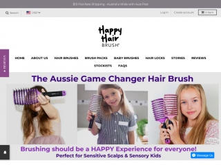 happyhairbrush.com.au screenshot