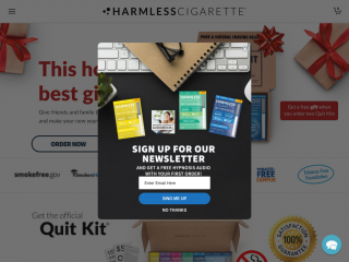 harmlesscigarette.com screenshot