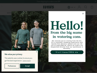 haws.co.uk screenshot