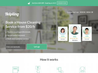 helpling.com.sg screenshot