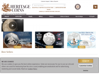 heritagecoins.co.uk screenshot