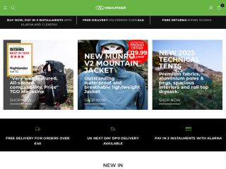 highlander-outdoor.com screenshot