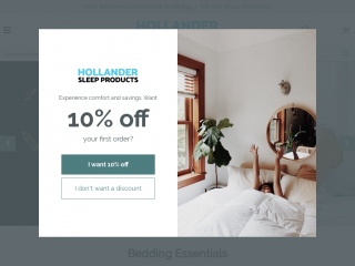 hollandersleepproducts.com screenshot