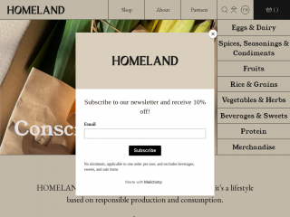 homelandgrocer.com screenshot