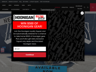 hoonigan.com screenshot