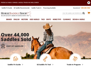 horsesaddleshop.com screenshot