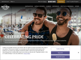 hotel.hardrock.com screenshot