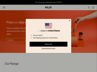 huxhealth.com screenshot