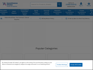 incontinencechoice.co.uk screenshot